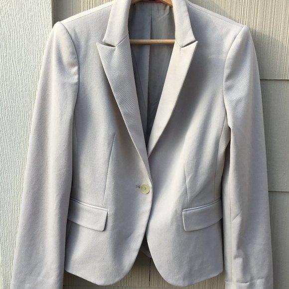 EXPRESS Beige Blazer with Hot Pink Lining - Picture 1 of 9